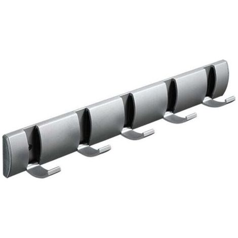 Appendiabiti a parete da 40 cm con 5 ganci retrattili (1/3)