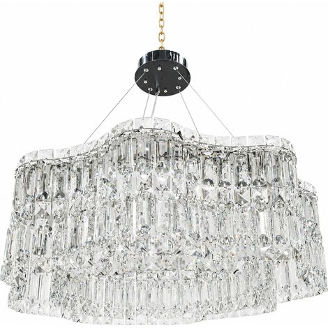 Plafonnier LED en métal transparent Ø85.5 cm – LUSSOCRAFT, luminaire lumière homogène, idéal pour salon, entrée et chambre