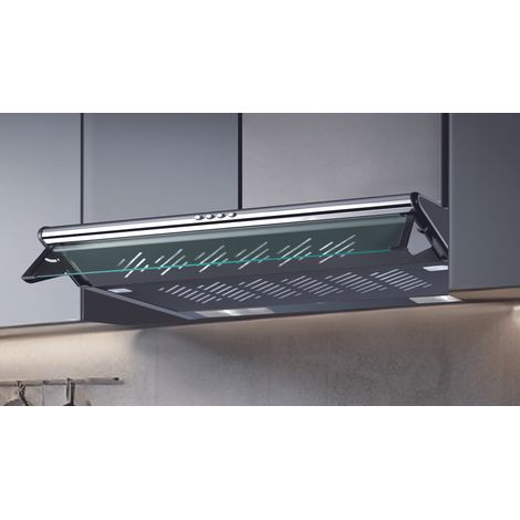 Cappa sottopensile Baraldi - cm 80 Thema - inox-nero - 380 m3/h - Filtrante o aspirante (1/3)