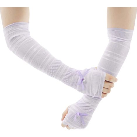 1. Mangas de compresión para brazos con cuentas, protección solar y efecto refrescante para mujer, ideales para fútbol, golf y voleibol, color morado taro.