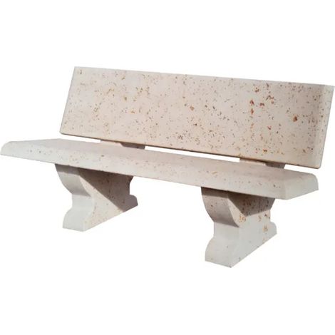 Panca Atena 1631 Giochipark calcestruzzo armato marmo travertino 180x45x83h