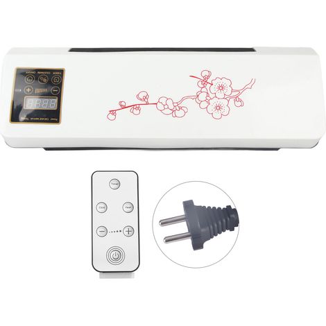 Ortviai Ventilateur Chauffant Murale avec Télécommande, Fonction Vent Naturel et Chaleur, Protection Anti-Surchauffe, Minuterie (1/5)