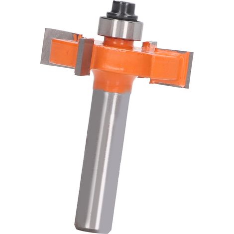 4-Flügel-Fräser aus hochkohlenstoffhaltigem Stahl mit spielfreiem Nutfräser und 8-mm-Schaft für Kiefernholz, orange (1/5)