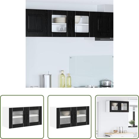 Küchenschrank Schwarz - Küchenschrank Schwarz Eichen-Optik 80 x 31 x 40 cm (1/5)