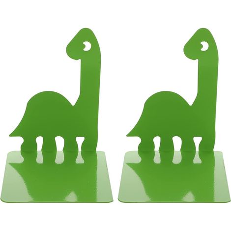 Serre-livres Fer Dessin Animé Dinosaure Design Antidérapant Porte-Livre Étagère Bouchons de Livre, 1 Paire (1/5)