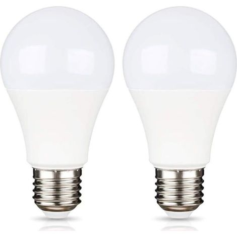 E27 9W 12V LED Kaltweiß 6500K für Camping, entspricht 75W Halogen, AC/DC 12V 24V E27 LED-Lampe für Solarpanel/Garage/Garten, nicht dimmbar, 2er-Pack [Energieklasse A+]