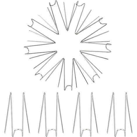 Filiyano-Lot de 60 crochets muraux pour cloisons de bureau, clips métalliques pour panneaux muraux en tissu, argent (1/5)