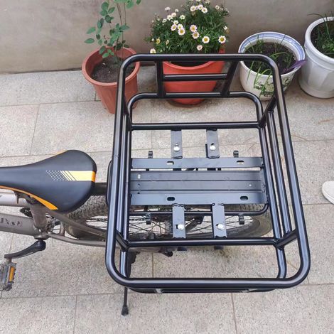 Panier de vélo arrière en fer, grande capacité, antirouille, robuste, support de chargement pour vélo électrique. (1/5)