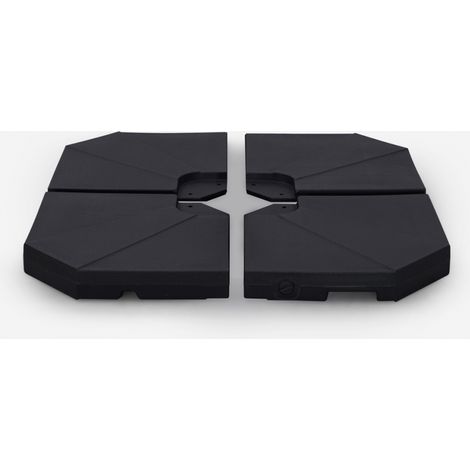 Base set 4 pesi di supporto porta ombrellone a croce acqua sabbia Jolla