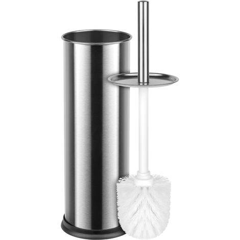 Brosse de toilette Teesa, tube argenté, acier