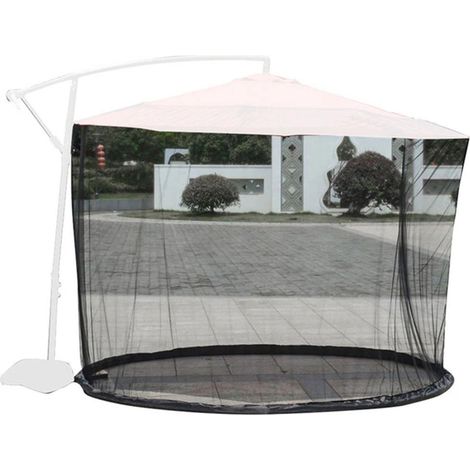 Couverture de parapluie moustiquaire maille à fermeture éclair d'enceinte écran Patio Table jardin (1/4)