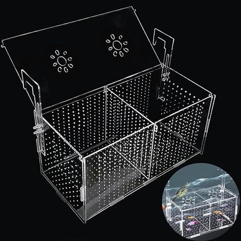 Accesorios para acuario Caja de cría acrílica para tanque de desove 10x10x20cm-OTROS (1/5)