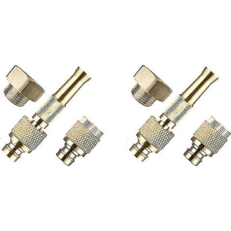 2x Garden Water Hose Nozzle,hose Sprayer Nozzle,high Pressure Brass Adjustable Twist Jet,for Washin (1/5)