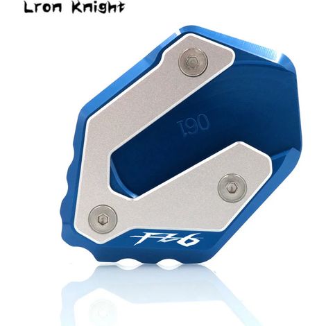 (FZ6 Bleu) Compatible avec Yamaha FZ6 FAZER FZ6R FZ6-S2 2004-2009 2008. Béquille latérale CNC, extension et support. Maxpower (1/3)