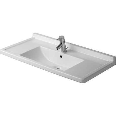 Lavabo Duravit STARCK 3avec trop plein plage de robinettrie 1 trou de robinetterie 850x485mm blanc