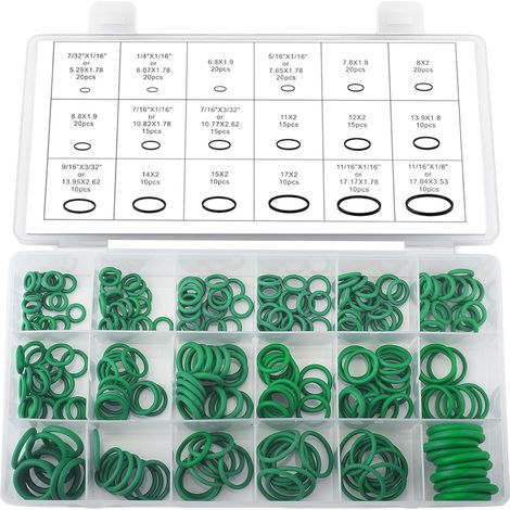 270 Pcs Car Air Conditioning O Rings Rubber O-Rings Gaskets Silicone O-Rings Gaskets for Car Air Conditioning Compressors