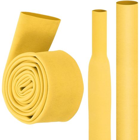 1Pcs 1M 20mm Dia Gaine Thermorétractable Canne Pêche Jaune Givré (1/5)