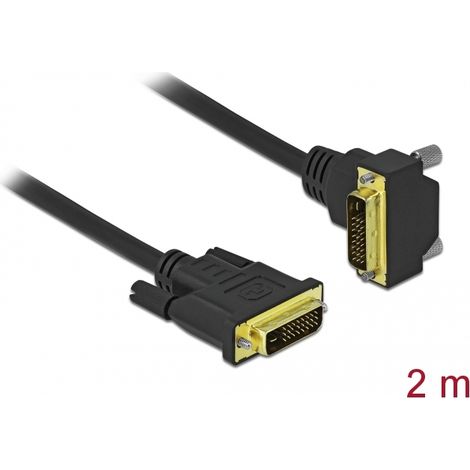 Delock Cable DVI 24+1 macho a 24+1 macho acodado 2 m