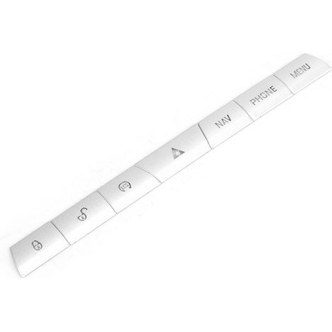 7Pcs Autocollants de Couverture Bouton Panneau Multimédia Aluminium Argenté pour Jaguar XF 2012‑2015 (1/5)