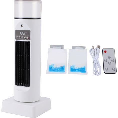 Energieeffizienter weißer Turmventilator – 6 Geschwindigkeitsstufen, ohne Rotorblätter, leise, Timer, Fernbedienung für das Wohnzimmer (1/5)