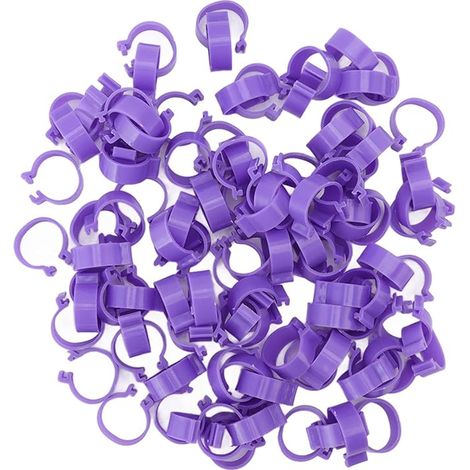 Chicken Foot Ring Classification Marking Purple Poultry Rings Plastic Leg Bands Round Identification Tags Agricultural Tools (16mm)