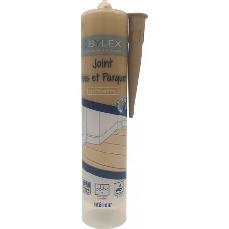 Mastic bois et parquet Sylex - Joint de finition élastique  Couleur: CHENE MOYEN