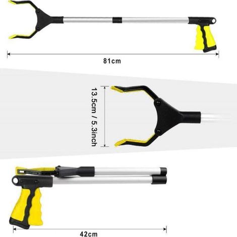 Pince A Dechets - 81 Cm - Alliage D Aluminium Et Plastique Abs - Pour Ramassage Extérieur Et Intérieur - 1 Piece (1/3)