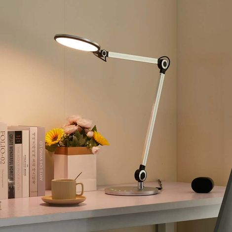 [NEUWERTIG] B-Ware Lindby LED-Tischleuchte Nyxaris silber 50 cm dimmbar höhenverstellbar CCT (1/2)