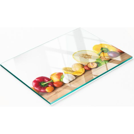 Dekoratives Schneide- und Servierbrett aus Glas für Obst und Gemüse, 80 x 52 cm (1/5)