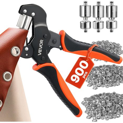 Pince à Œillets 8 mm/10 mm/12 mm, Kit d'Outils à Œillet 900 Pièces (1/5)