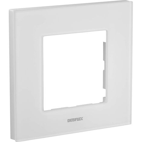 Plaque electrique Interrupteur pour prise Prise interrupteur electrique plaque plastique prise murale Prise avec interrupteur Plaque Simple Verre Blanc (1/5)