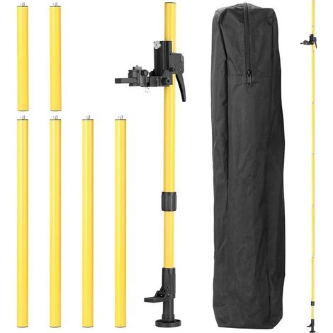 Trépied de niveau laser, Max 4,2 m de hauteur réglable Barre de support télescopique Support de poteau télescopique 1/4' Filetage Lift Support d'extension (1/5)
