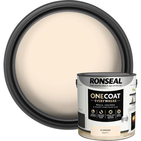 Ronseal One Coat Everywhere Interior Paint Almond Matt 2.5L