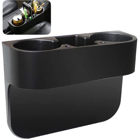Porte-gobelet multifonction pour voiture avec rangement latéral, organiseur d’espace entre sièges pour téléphone et boissons