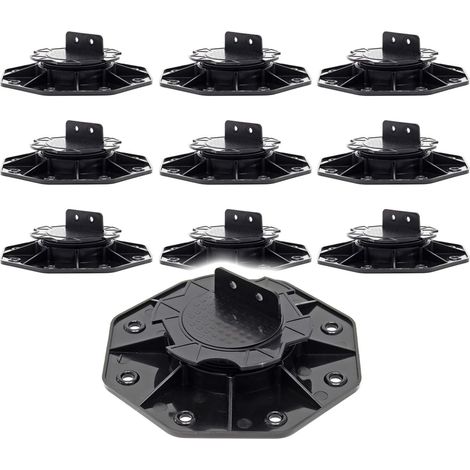 XPOtool Set 10 supporti per pavimenti galleggianti, Altezza regolabile 18-25mm Max 2700 kg, Piedini per Decking