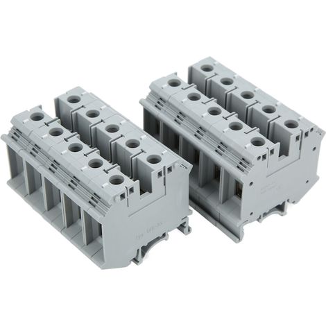 Bloc de jonction 20 pièces pour rail DIN 125A, bornes de terre haute conductivité 800V pour câblage électrique