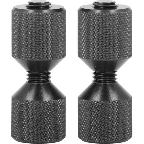 Jeffergarden Goupilles d'alignement de bride en aluminium anodisé, 2 pièces, 1 à 1/8 pouces, jeu de broches à double trou pour brides de 0,5 à 14 pouces, 150LB, noir (1/5)