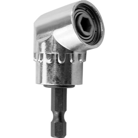 Adaptateur de foret à angle droit rotatif pour embout de tournevis (argenté) (1 pièce) (1/5)