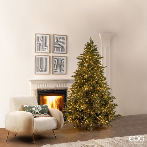 EDG Albero di Natale Pino Argentato 4.000Miniled H.210 D.149 Ip44 C4