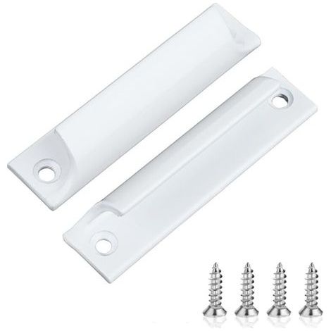 Lot de 2 poignées de porte de balcon extérieures en alliage d'aluminium avec vis en acier inoxydable - Poignée de porte de terrasse - Poignée de porte extérieure - Poignée pour ferrures de (1/5)