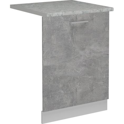 Panneau de lave-vaisselle R-Line, Béton, 60cm , PT Marbre, Vicco