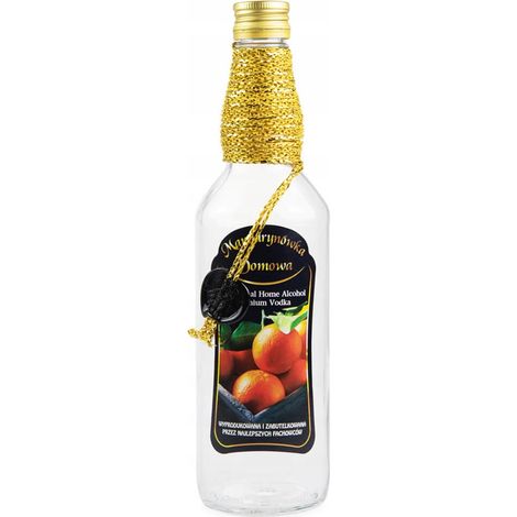 Botella decorada de Monopoly de 500 ml, color mandarina. (1/2)