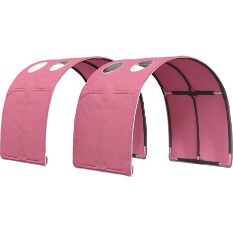 Maison Exclusive - Tunnel per Letto 2 pcs Rosa 211 x 67.5 x 2 cm Poliestere