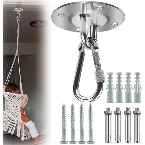 Deckenhaken aus Edelstahl, Deckenhalterung, Tragkraft 500 kg, 180°-Drehung (1/5)