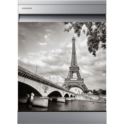 Stickers Lave vaisselle - Paris - 60x60 cm - Adhésif BRILLANT (1/2)