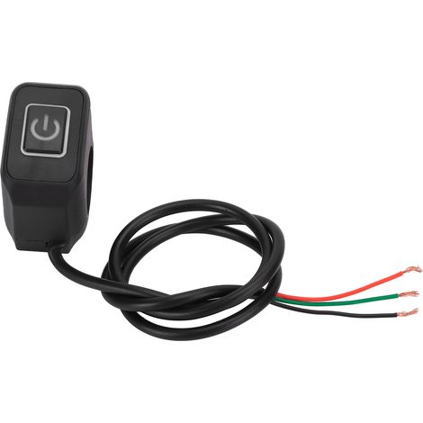 22mm Commutateur de guidon moto, bouton de commande étanche universel pour phare blanc (1/5)