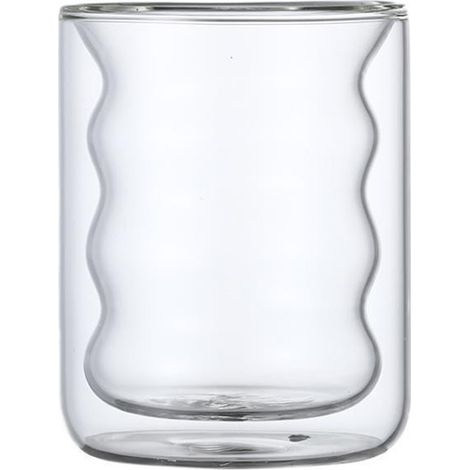 Juego de 2 tazas de café Latte Macchiato de vidrio de doble pared (2 x 200 ml) - Taza de café creativa con cuchara, aislamiento térmico y protección anti-quemaduras. (1/5)