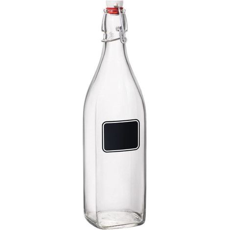 Botella Bormioli con etiqueta de tiza de 1 litro
