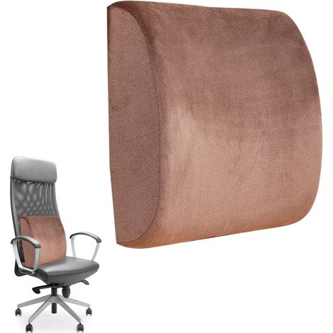 Coussin De Soutien Lombaire - Mousse À Mémoire De Forme - Pour Siège Bureau Voiture Avion Fauteuil Roulant - 1 Pièce (1/5)