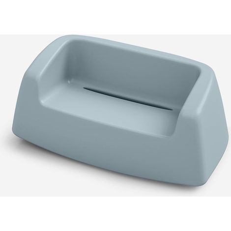 Divano da esterno in polietilene 2 posti Made in Italy Sugar - Blu (1/3)